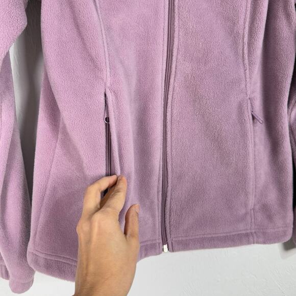 Columbia Fleece Jacket Womens‎ Medium Lavender Pink Soft Comfort Zip Pockets EUC - Picture 2 of 10